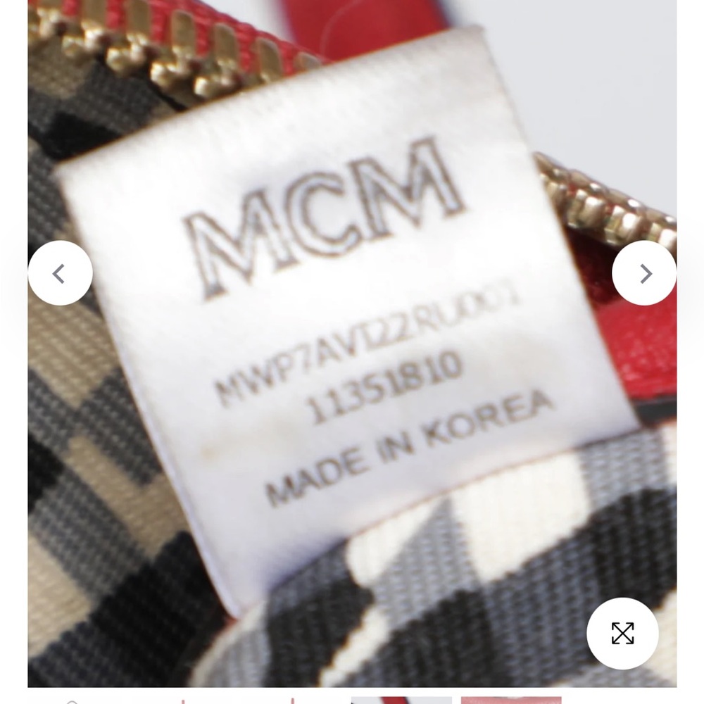 Y2K MCM Visetos Liz Shopper Tote Pouch Leather Monogram Logo Clutch Shoulder Bag - Picture 10 of 10